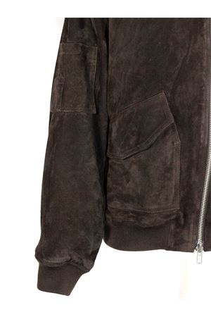 Dark brown suede bomber jacket SWORD | 8373SUEDEMOKA