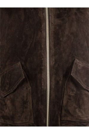Dark brown suede bomber jacket SWORD | 8373SUEDEMOKA