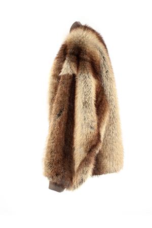 Chestnut faux fur bomber jacket SWORD | 8992EKOCHESTNUT