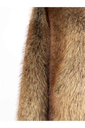Chestnut faux fur bomber jacket SWORD | 8992EKOCHESTNUT