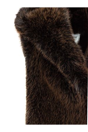 Brown faux fur gilet SWORD | 9018EKOMARRONE