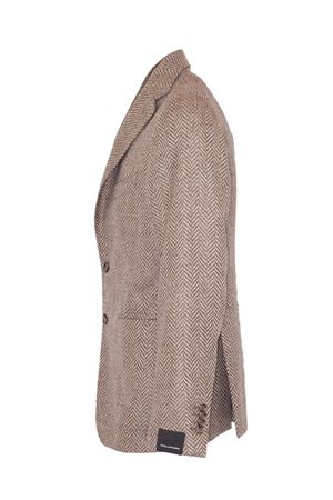 Blazer in misto lana vergine e cashmere marrone TAGLIATORE | 1SMC22K610080T3258