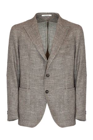 Blazer in a blend of virgin wool, silk and light brown cotton TAGLIATORE | 1SMC26KC90044T1250