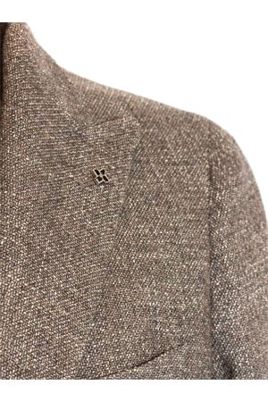 Blazer in a blend of virgin wool, silk and light brown cotton TAGLIATORE | 1SMC26KC90044T1250