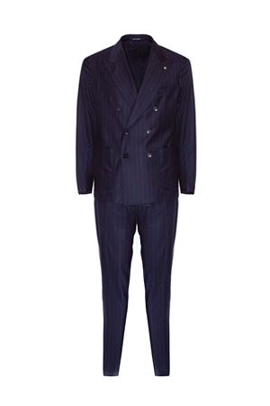 Double-breasted suit in midnight blue Super 110's wool TAGLIATORE | 2SMC20K01150123B3125