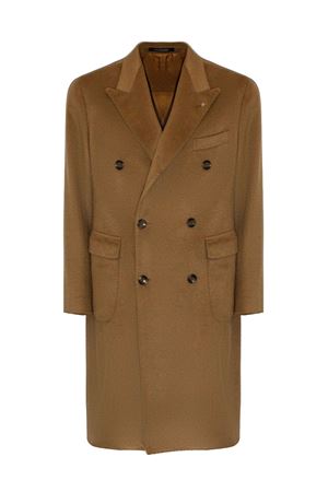 Double-breasted coat in camel-coloured virgin wool TAGLIATORE | CLDM0WA50017A1207