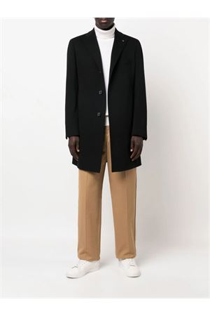 Black wool and cashmere coat TAGLIATORE | CSBM13X350001N5051