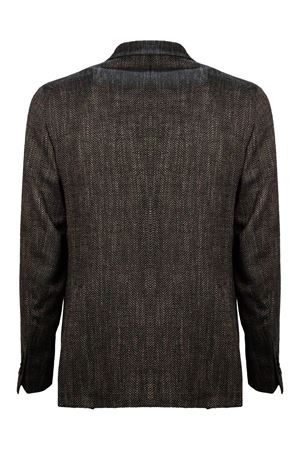 Brown virgin wool, silk and cotton blend blazer TAGLIATORE | GWARNER2DKC90019EN867