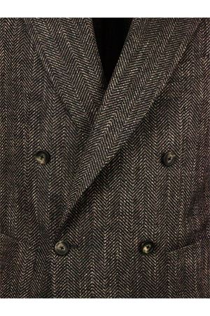 Brown virgin wool, silk and cotton blend blazer TAGLIATORE | GWARNER2DKC90019EN867