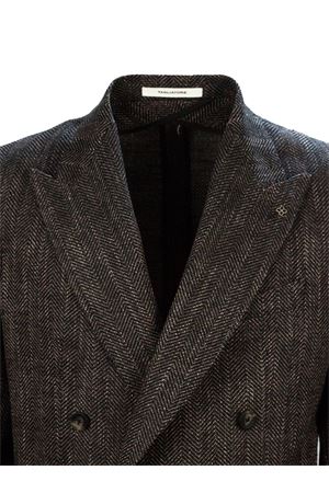 Brown virgin wool, silk and cotton blend blazer TAGLIATORE | GWARNER2DKC90019EN867