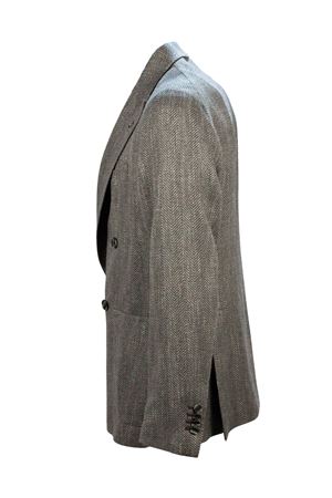 Grey virgin wool, silk and cotton blend blazer TAGLIATORE | GWARNER2DKC90019ES873