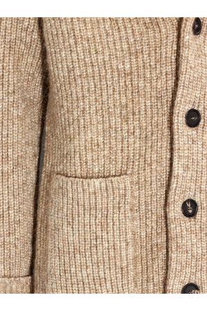 Beige baby alpaca and merino blend cardigan TAGLIATORE | JACKSONPWI2504BEIGE