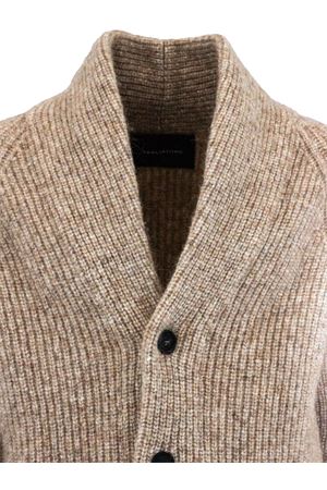 Beige baby alpaca and merino blend cardigan TAGLIATORE | JACKSONPWI2504BEIGE