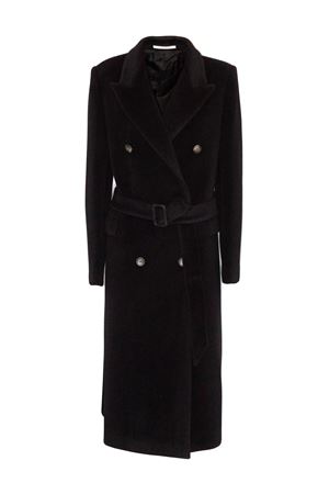 Black angora and virgin wool long coat TAGLIATORE | JOLECC70015N085
