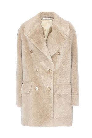 Beige alpaca and virgin wool blend coat TAGLIATORE | LILLIAND70017T1229