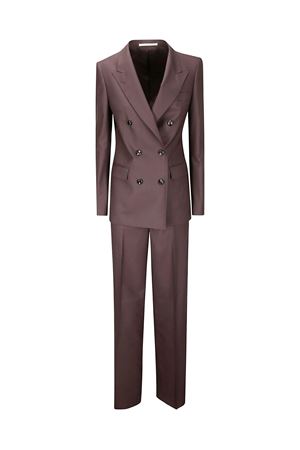 Brown virgin wool trouser suit TAGLIATORE | TPARIGI10BAD150166M180