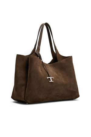Borsa in Pelle Scamosciata Media marrone TOD'S | XBWAPAF9300P3A0ZQ7