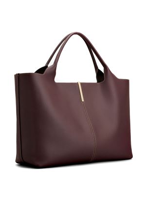 Shopping bag in pelle di vitello bordeaux TOD'S | XBWEBRA0250UBL3L31