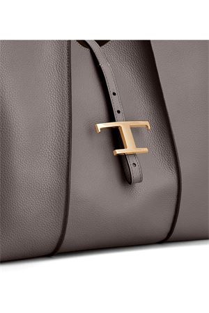 Borsa Shopping T Timeless in Pelle Piccola Grigio TOD'S | XBWTSBA0200XSOB400