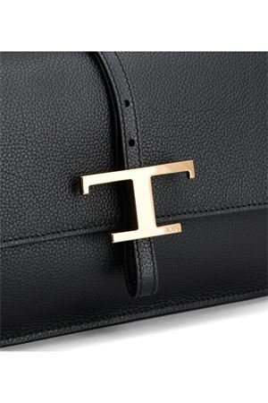 Borsa Flap T Timeless in Pelle Mini Nera TOD'S | XBWTSEC0100U1ZB999