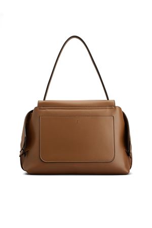 Wave Bag in Brown Leather Medium TOD'S | XBWWAVJ0300WPEG815