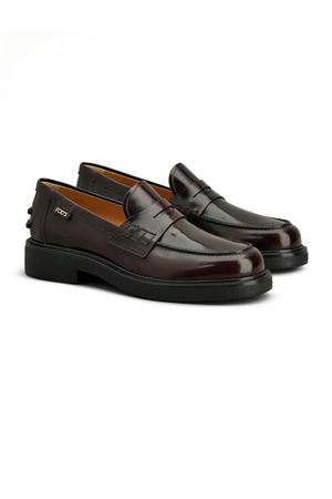 Mocassino in Pelle Bordeaux TOD'S | XXW20L0IP70SHAR810