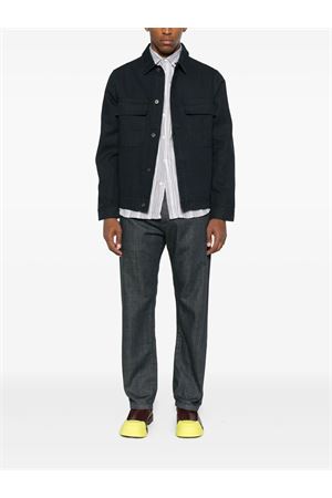 Giacca-camicia con tasche in misto cotone blu TRC | TRC02402W5555NG001