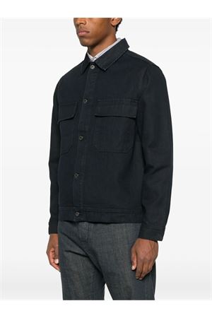 Giacca-camicia con tasche in misto cotone blu TRC | TRC02402W5555NG001
