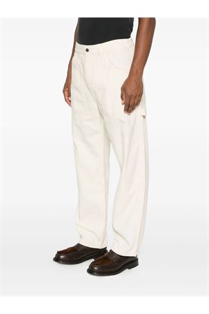 Pantaloni da carpentiere in denim di cotone beige TRC | TRC02902C3215EP002
