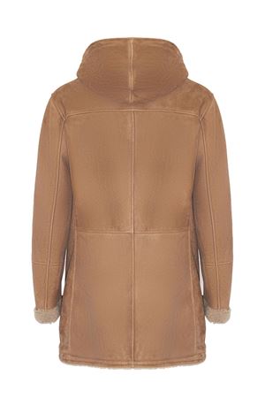 Beige suede shearling parka VOLFAGLI | CARUSOTAUPE