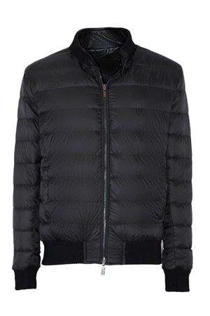 Fox reversible jacket in black leather VOLFAGLI | FOX18NERO