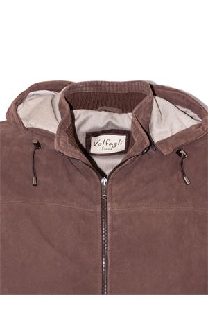 Brown suede Kant jacket VOLFAGLI | KANTMARRONE