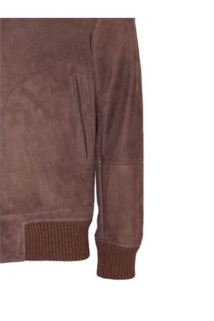 Hooded bomber jacket in suede shearling VOLFAGLI | SAVILETMORO