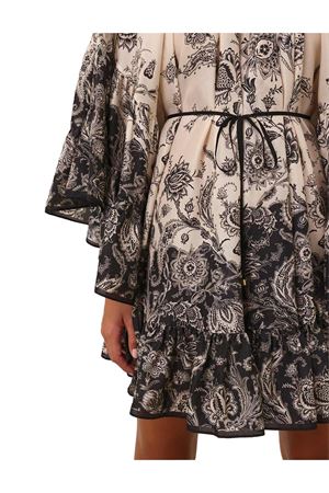 Mini abito Rhiannon in crema e nero floreale ZIMMERMANN | 3420DSS251CRMBLKFLO