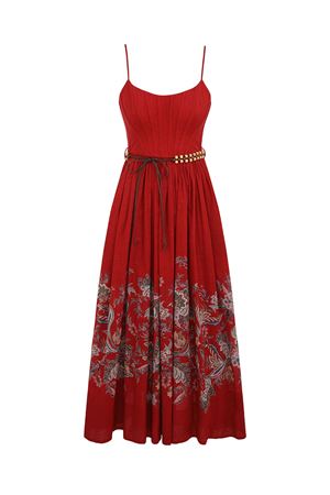 Abito midi a corsetto Rhiannon rosso ZIMMERMANN | 4225DSS251REDMULPAI