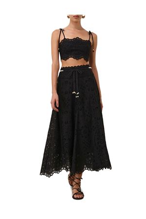 Gonna ricamata Rhiannon in nero ZIMMERMANN | 4248SSS251BLK
