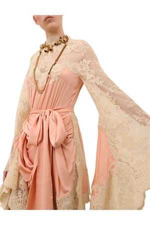 Abito con drappeggio in raso Hypnotic in salmone ZIMMERMANN | 5178DF251SALM