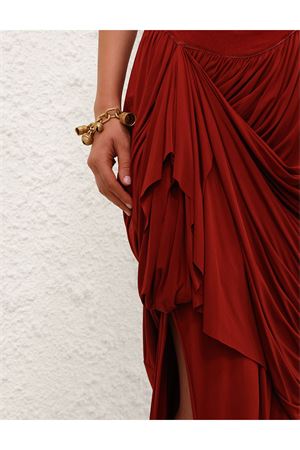 Abito con drappeggio Memento rosa scuro ZIMMERMANN | 5290DF252DKRS
