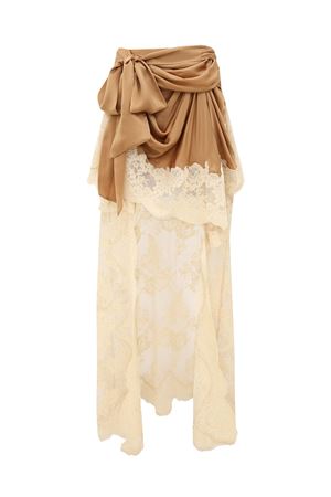 Gonna drappeggiata in raso Hypnotic in biscotto ZIMMERMANN | 5366SF251BIS