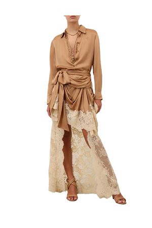Gonna drappeggiata in raso Hypnotic in biscotto ZIMMERMANN | 5366SF251BIS