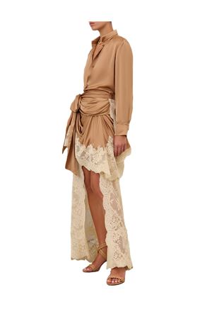 Gonna drappeggiata in raso Hypnotic in biscotto ZIMMERMANN | 5366SF251BIS