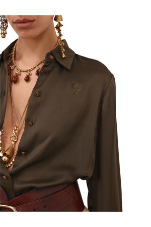 Camicia in raso Hypnotic in verde oliva ZIMMERMANN | 5747TF251OLV
