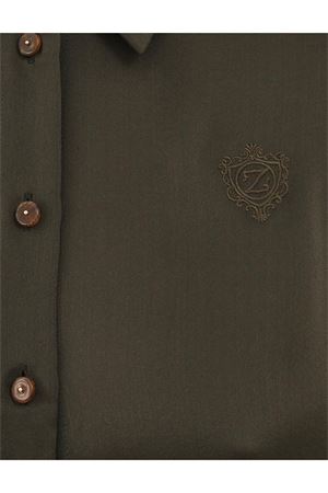 Camicia in raso Hypnotic in verde oliva ZIMMERMANN | 5747TF251OLV