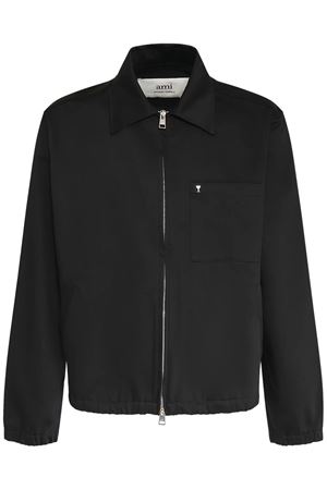 Black cotton bomber jacket AMI | HJK053CO0009001