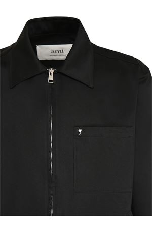 Black cotton bomber jacket AMI | HJK053CO0009001
