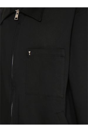 Black cotton bomber jacket AMI | HJK053CO0009001