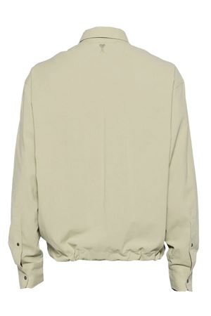 Sage green cotton shirt AMI | USH106CO0062317