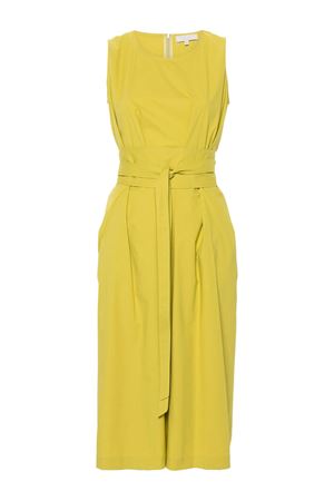 Avocado green stretch-cotton dress ANTONELLI | LIBERMAN135B366