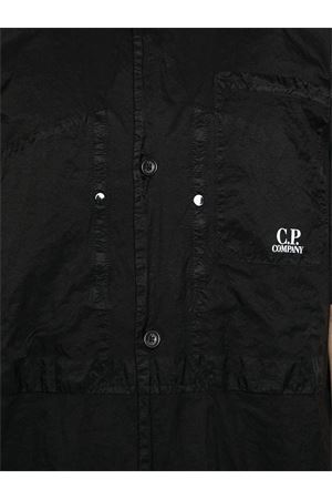 Black crinkled shirt C.P.COMPANY | 16CMSH274A006506G999