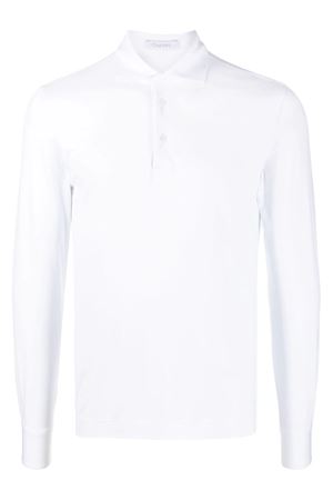 White cotton blend polo shirt CRUCIANI | UC41T01TE01ZPO0190400